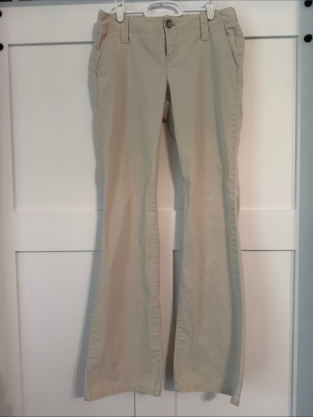 Women's Tan Bootcut Low Rise Pants
